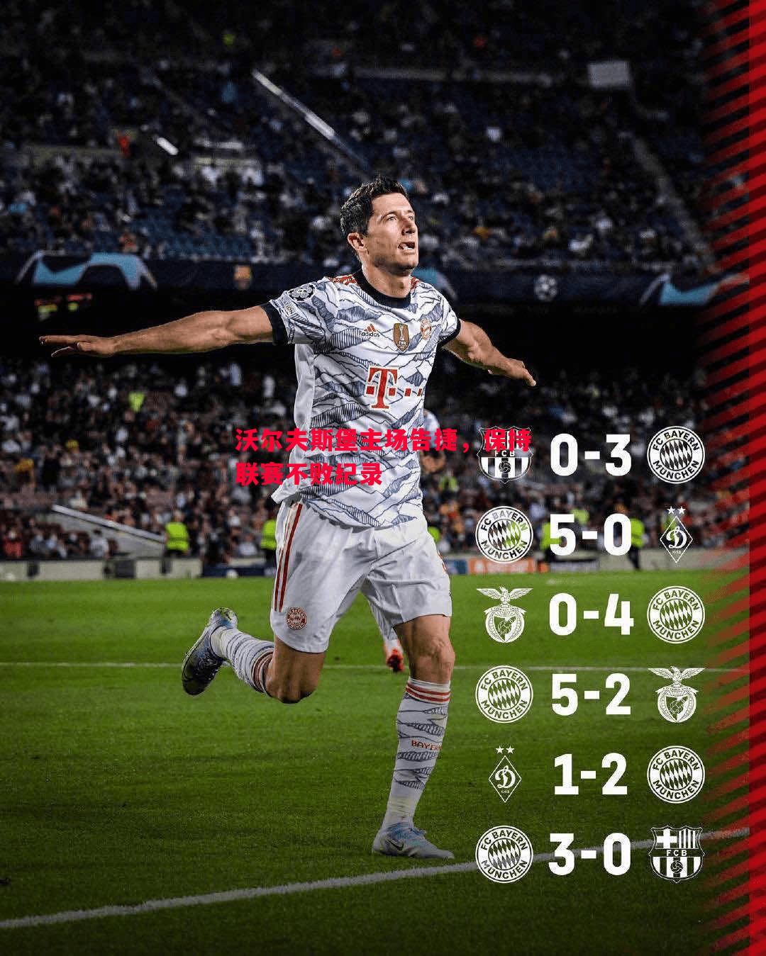 沃尔夫斯堡主场告捷,保持联赛不败纪录 沃尔夫斯堡主场告捷,保持联赛不败纪录